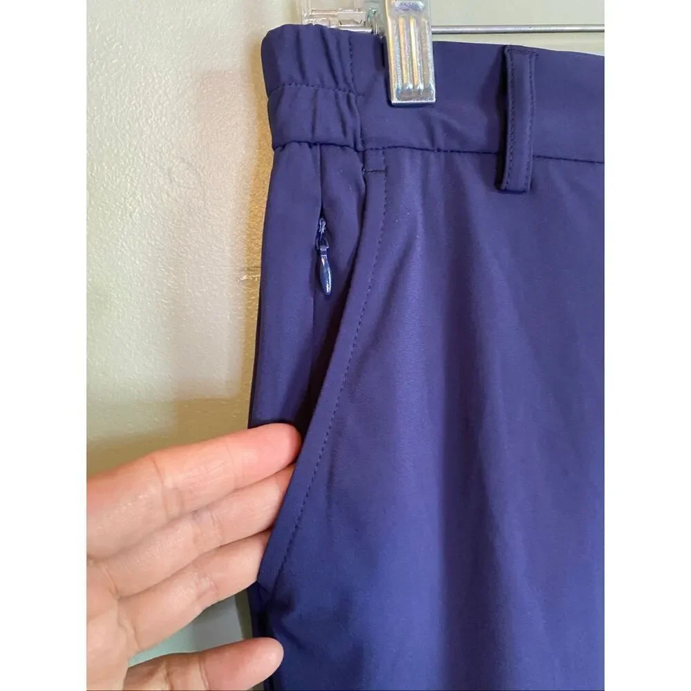 Spaidersilk Navy Blue Breathable Stretchy Straight Classic Pants 30X30 NWOT